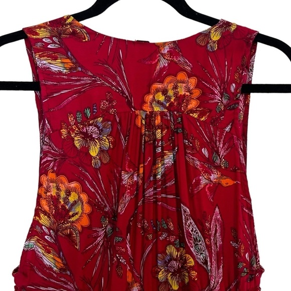 Free People Raspberry Haze Tunic Tank Top- Floral Hummingbird - Picture 9 of 13